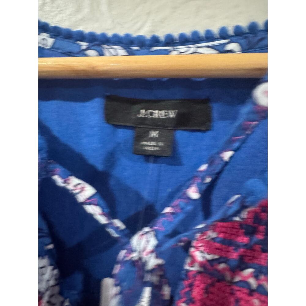 J. Crew Embroidered Tunic Dress Night Sky Block Print Medium NEW - Picture 4 of 9